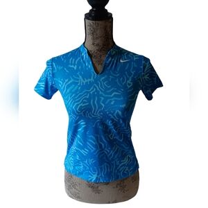 Nike Dri-Fit girls blue activewear short-sleeve top size S